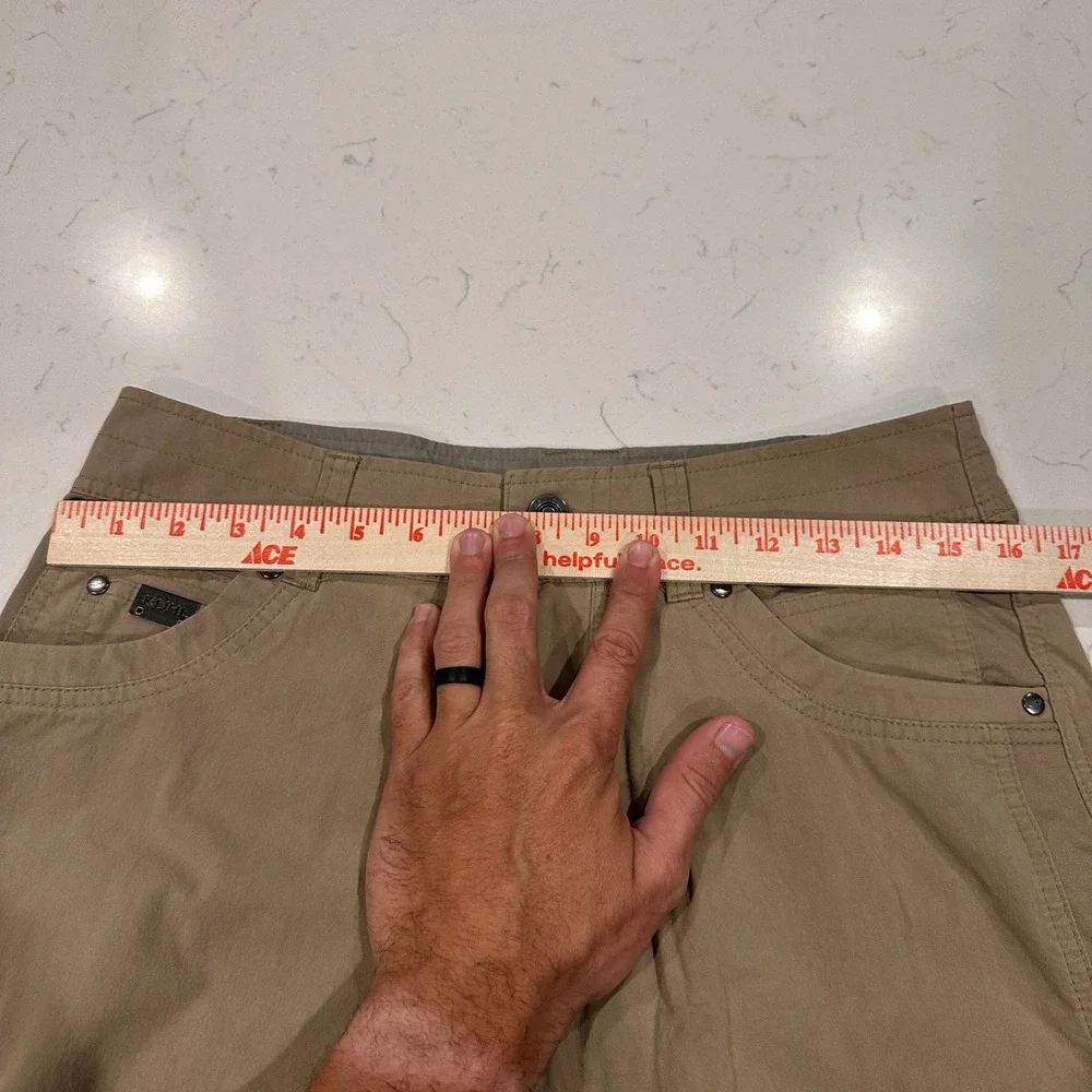 Kuhl Radikl Mens Khaki Tan Hybrid Hiking Work Pants 30x32 Stretch 7 Pocket